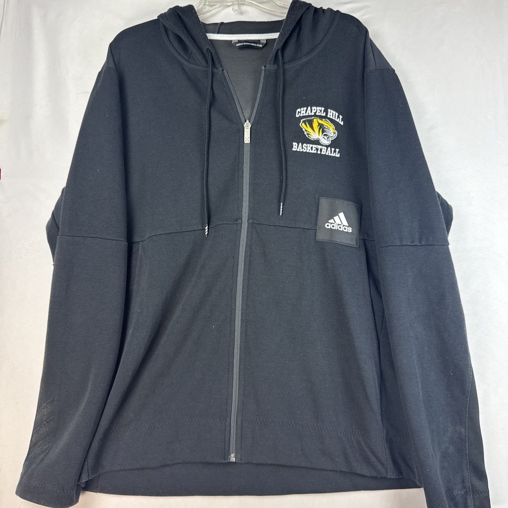 Adidas Basketball‎ Club Hoodie Sweatshirt Shirt XL Chapel Hill Full Zip